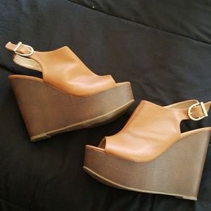 Tan Wedge heels